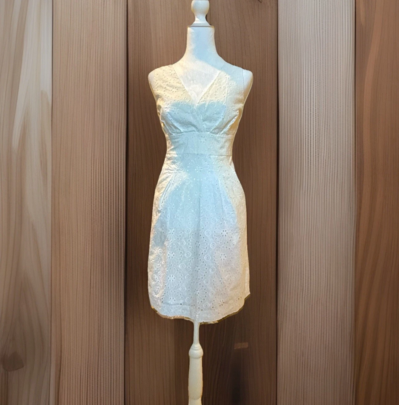 Prendisole 100% Cotone Michael Kors Occhiellato Pizzo Bianco Viaggio Brunch Festa della Mamma 8