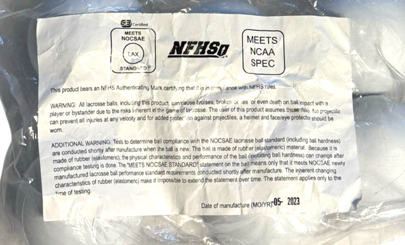 STX Official Lacrosse Balls 6 pack LAX (White) Meets NCAA, NOCSAE, NFHS Standard