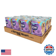 A Strong Heart 12x13.2oz Wet Dog Food Cuts in Gravy w/Real Beef, USA Made