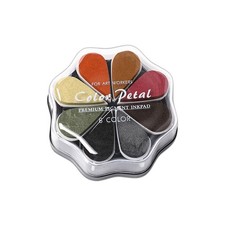 1022 8 Colors Washable Stamp Ink Pad Petal Set Rubber Stamps Craft Journal