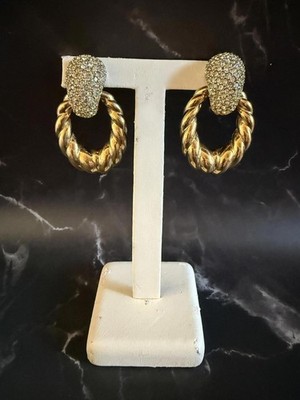 Vintage Ciner Signed 1/20 14k Doorknocker Earrings