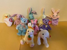 Easter-Themed Basket Beanie Baby Lot 10 MWMT