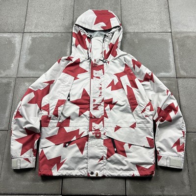 A Bathing Ape 00s Star Snowboard Jacket M Grey Red Used | eBay
