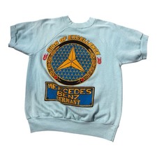 Vintage Mercedes-Benz Sweatshirt Size Small Blue 1980s Germany Made USA Pullover