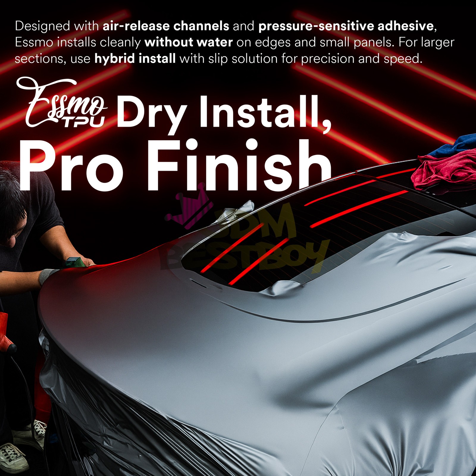 TPU Color Matte Shadow Gray PPF Paint Protection Film Dry Wet Apply Vinyl Wrap thumbnail 2
