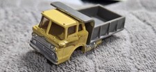 AURORA THUNDERJET TJET DUMP TRUCK SLOT CAR IN YELLOW AND GRAY BED BODY ONLY