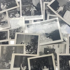 Vintage Christmas Photo ~ Pick & Choose Old Holiday Family Santa Tree Snapshot