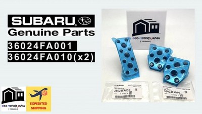 SUBARU OEM Pedalbelagsatz 3 Stück Aluminium Bremse Kupplung Gas Schaltgetriebe