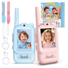 2 Pack Rechargeable Kids Video Walkie Talkies - Camping/Hiking Toys 2026 Upgrade