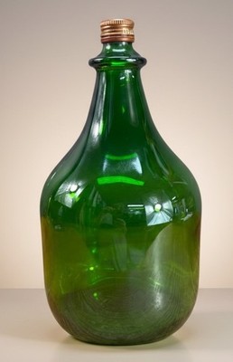 Vintage Villa Banfi 3 L Green Glass Bottle Wine Making Jug Reunite