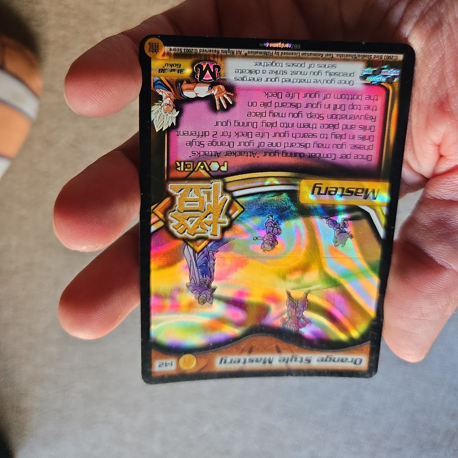1x DBZ CCG ORANGE STYLE MASTERY 142 HOLO FOIL RARE SCORE DRAGON BALL Z LIMITED