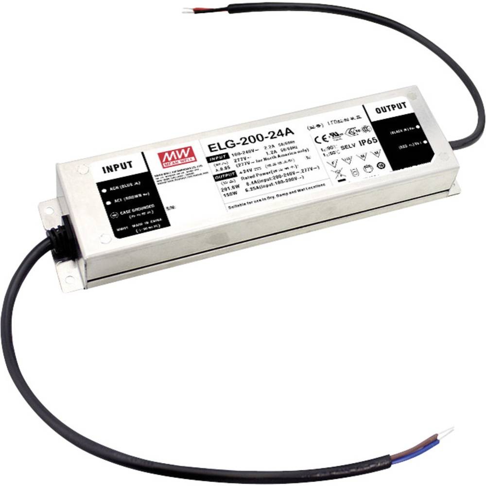 Driver de LED MEAN WELL ELG-200-C2100DA-3Y pour illuminer vos grands espaces extérieurs