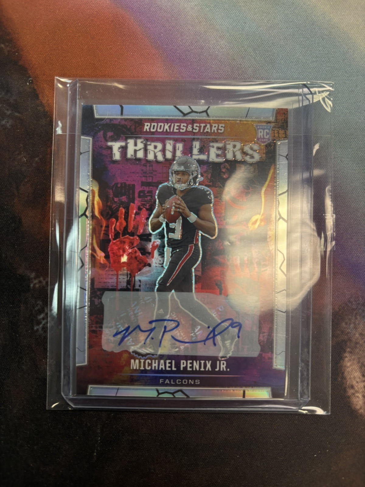 Michael Penix Panini Rookies & Stars Thrillers #TMPJ Autograph