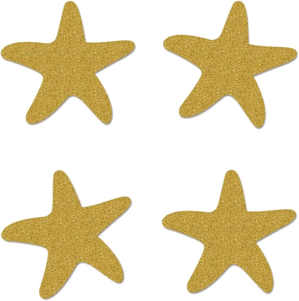 Recortes de estrellas de mar, paquete de 12 manteles de doble cara animales marinos cumpleaños bebé... Foto 2 de 4