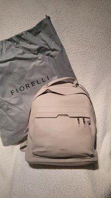 Fiorelli Backpack Bag Womens Blush Pebbled Faux Leather Zip Pockets Dust Bag