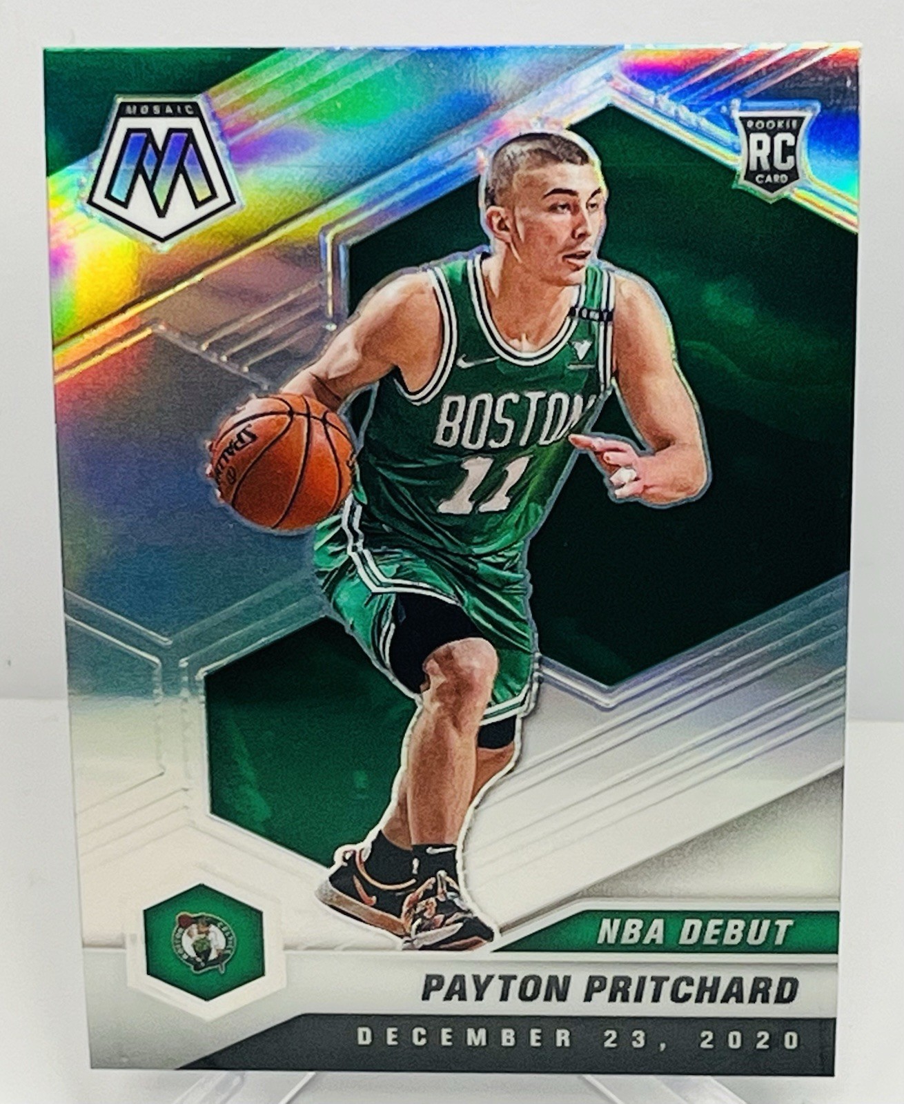 2020-21 Panini Mosaic NBA #269 PAYTON PRITCHARD ‘NBA Debut’ RC Silver Prizm