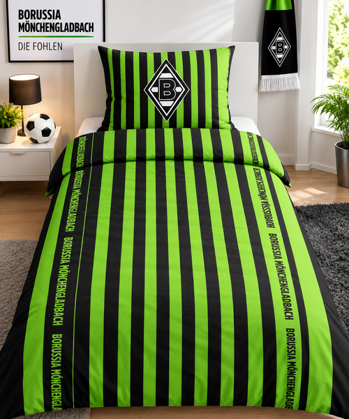 "BettwäSche Borussia MöNchengladbach \"Ereignis\" Bezug 135X200Cm Kissen 80X80Cm"-image