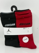 NWT Jordan Lightweight Socks 6 Pack XJ0130-K6N Size M 6-8