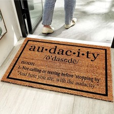 Funny Welcome Doormat Audacity Definition Welcome Front Porch Decor Doormats f