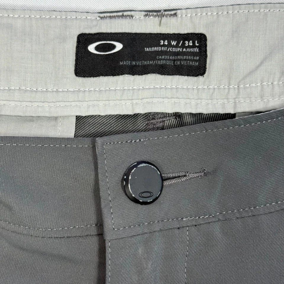 Pantalones Oakley Tailored Fit Gris Ligeros Exterior Informales Para Hombre Talla W34xL34 Foto 4 de 4