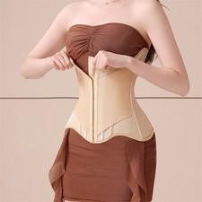 Waist Trainer Corset U Shape Steel Bone Butto...