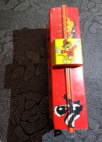 Micky Mouse Marx Meteor Locomotive Train Car Walt Disney 1952 Wind Up Vtg Rare - Picture 4 of 9