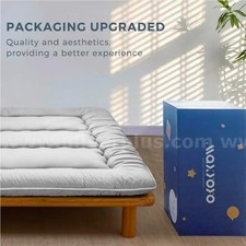 MAXYOYO Japanese Floor Futon Mattress, 4" Thick Tatami Mat Full, GREY
