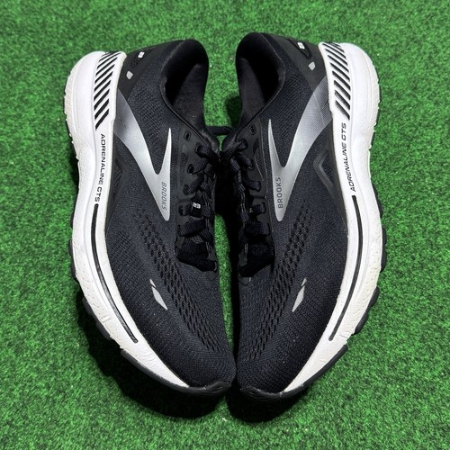 Brooks Adrenaline GTS 23 Shoes Womens 10.5 Black White Silver Daily Road Running