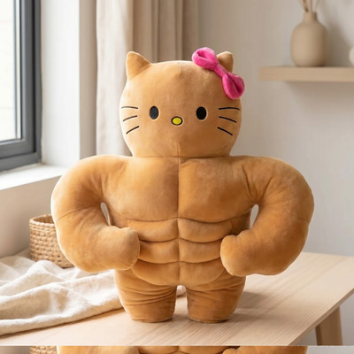 Hello Kitty Plüschpuppe 30cm Muskulös Kuscheltier Stoffkissen Geschenk