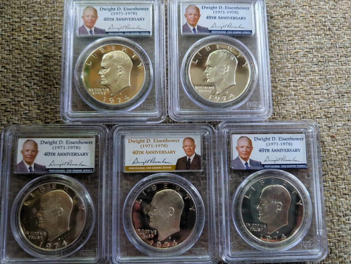 Silver Proof PR 69 Graded Eisenhower Dollars (1971-1978) for sale