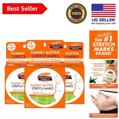 Cocoa Butter Tummy Butter - 4.4 oz Hypoallergenic Moisturizer for Stretch Marks