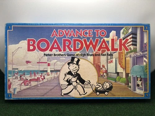 Vintage 1985 Monopoly ADVANCE TO BOARDWALK Game - Parker Brothers - Complete