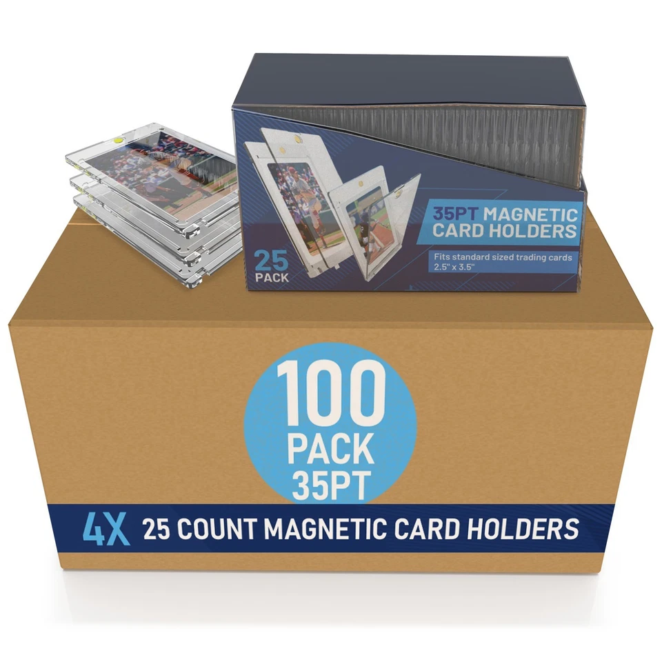 INVESTED ALLIANCE Premium One-Touch Magnetic Card Holders 35pt-360pt for Sports & TCG Trading Card