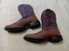 Mens Tony Lama- TLX Size 10 D Square Toe Cowboy Boots