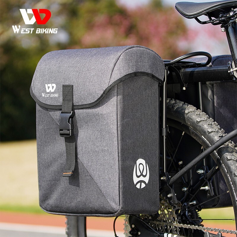 WEST BIKING 35L Bike Double Pannier MTB Bicycle Rack Pack Trunk Carrier