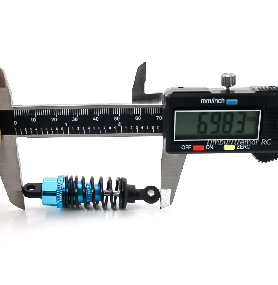 Amortiguadores de cuerpo de aluminio HSP 122004 On-Road 70 mm (4) para Redcat Lightning Foto 2 de 2