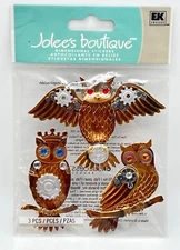Jolee's Boutique Dimensional Stickers Steampunk Owls