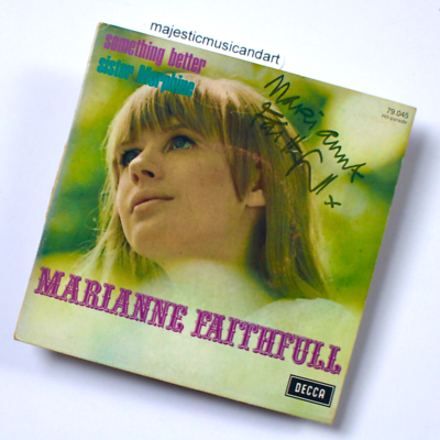 SIGNED ORIGINAL 1969 FRANCE PROMO MARIANNE FAITHFULL SISTER