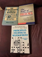 Lot 3 Stuff of Heroes Eight Universal Laws Leadership Signed by Cohen, William