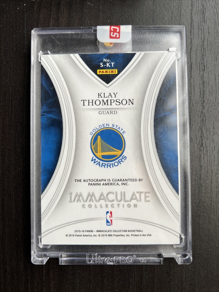 Panini Klay Thompson Autograph Card Golden State Warriors