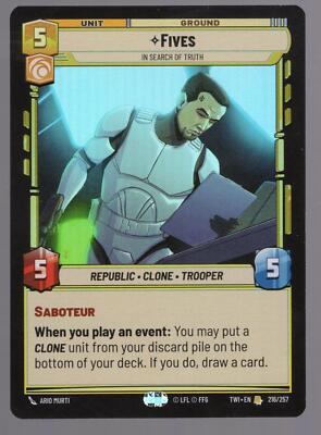 Star Wars Unlimited TotR Foil Karte TWI216 Fives