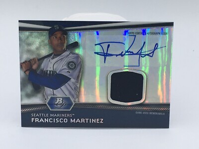 2012 Bowman Platinum Certified Auto Game Used Francisco Martinez AR-FM. A1E