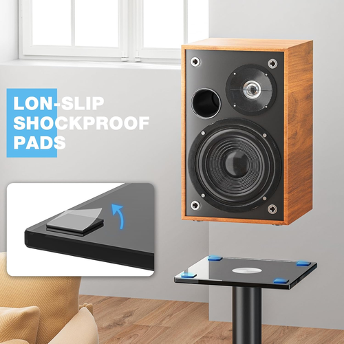 RFIVER Universal Floor Speaker Stands 28 Inch for Surround Sound - Holds Satelli - Picture 4 of 9