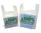 Carrier Bags 100% Degradable Eco Plastic Shopping Vest Large / X Large
