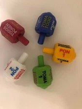 5 Color Plastic Toma Todo Pirinola Traditional Mexican Game.  Lightweight.