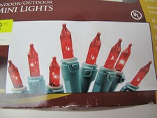 Celebrations 100 Red Mini Lights Indoor/Outdoor 46 foot lighted length