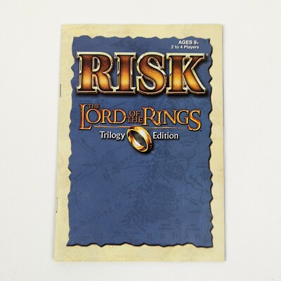 2003 Risk Lord of the Rings Trilogy Edition Replacement Instructions Book Only