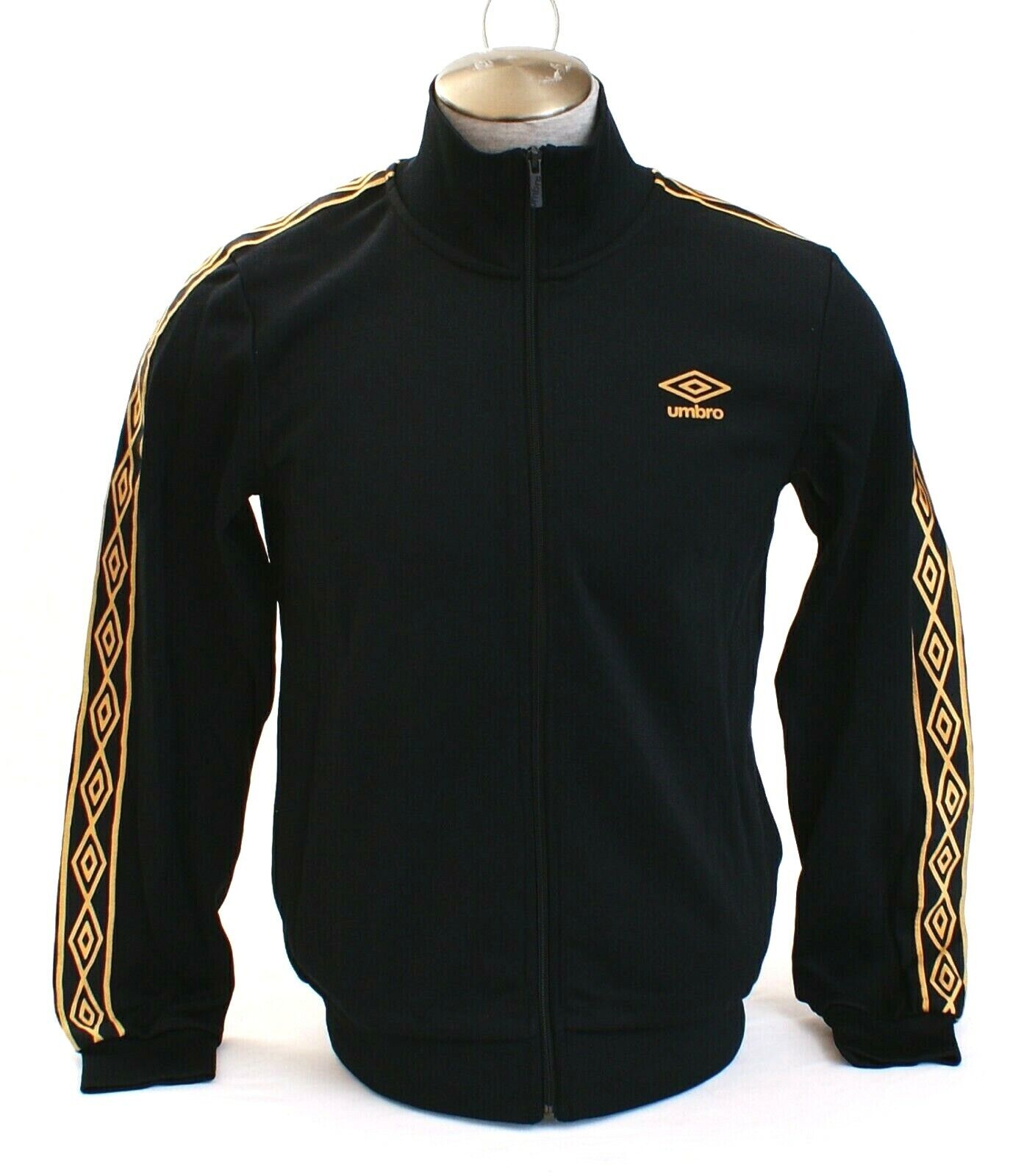 Umbro Black & Gold Zip Front Track Jacket Men's NWT