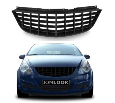 Für Opel Corsa D Kühlergrill Sportgrill Gitter Front Grill ohne Emblem Schwarz