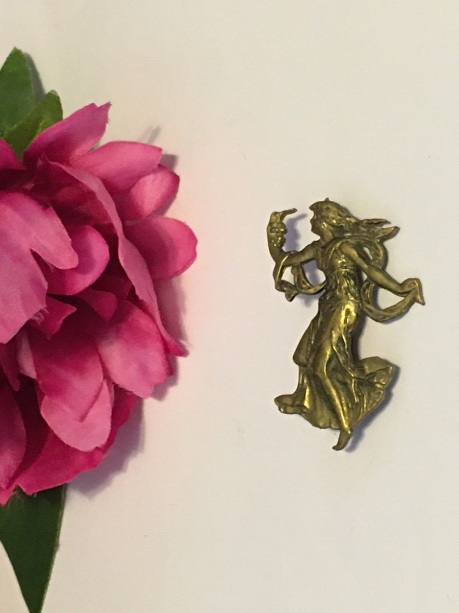 Art Nouveau Style Lady Woman Dress Brooch Pin -OR- Pendant Gold Tone | eBay Art Nouveau Style Lady Woman Dress Brooch Pin -OR- Pendant Gold Tone | eBay
